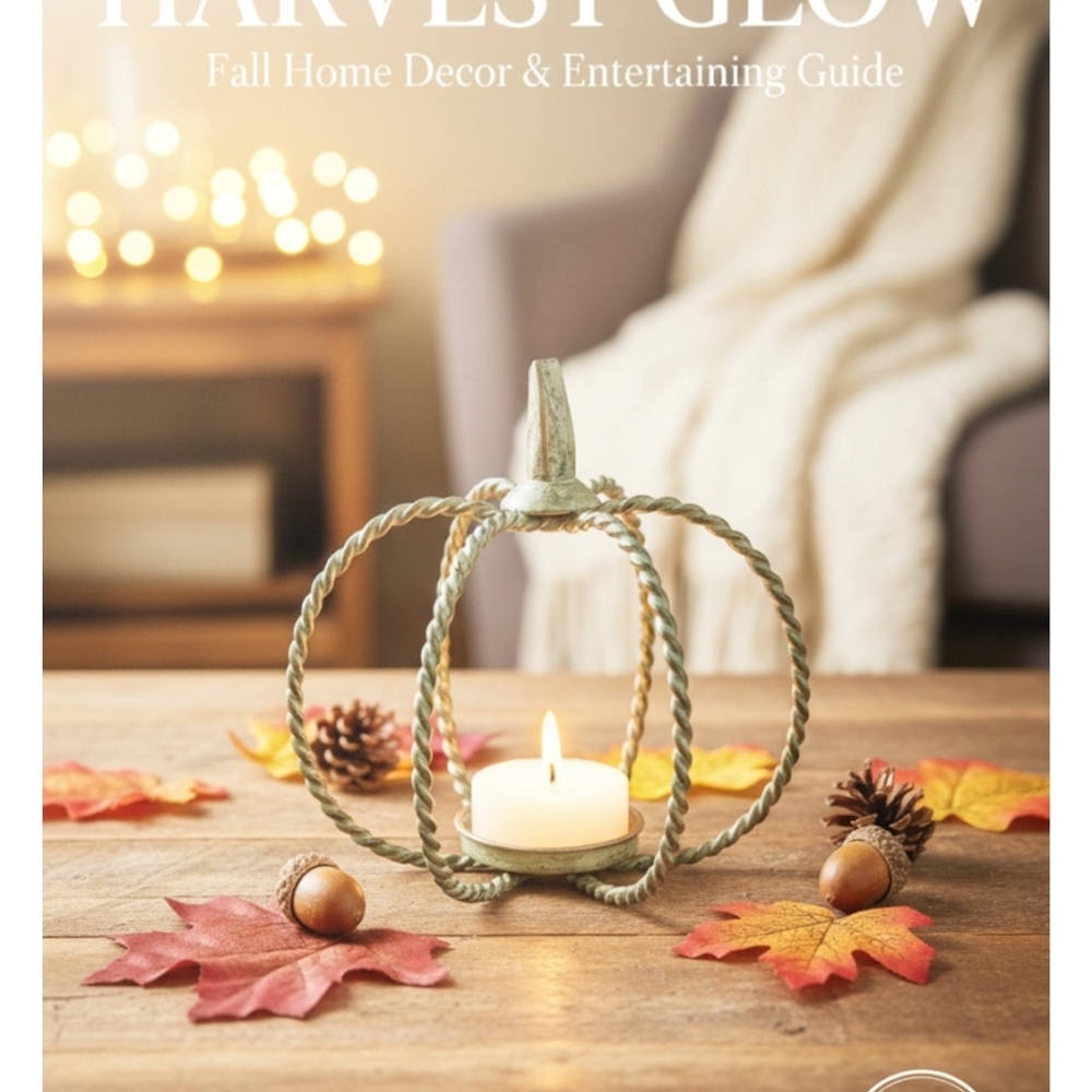 Metal Pumpkin Candle Holder